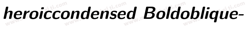 heroiccondensed Boldoblique字体转换